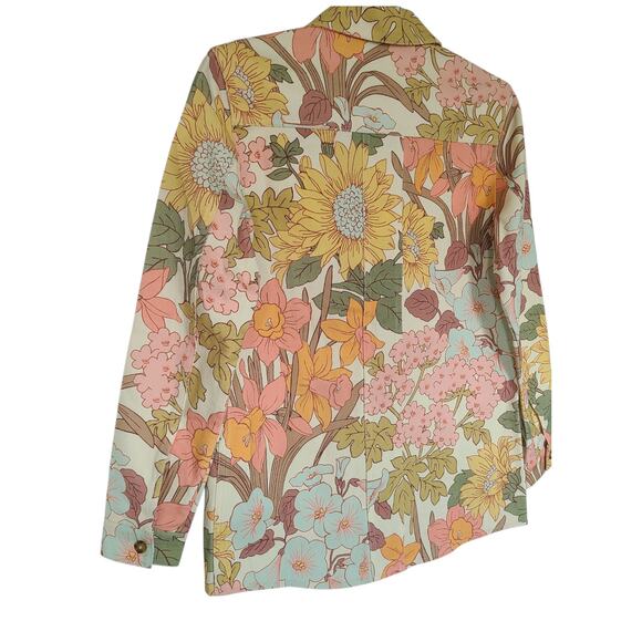 Sezane Will Jacket 70s Boho Multicolor Floral Size XS NWT - Picture 8 of 9